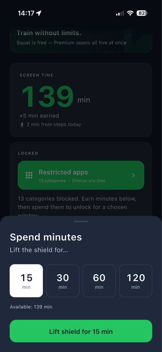 Spend minutes to lift the shield